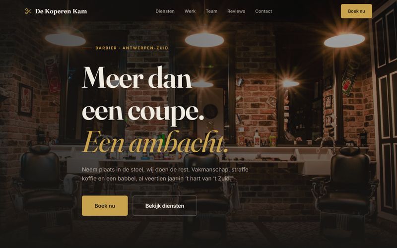 Screenshot van de concept-demo De Koperen Kam